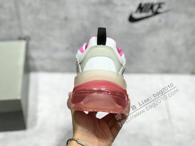 Balenciaga經典款男女鞋 巴黎世家頂級版本Triple S厚底氣墊大底LOGO老爹鞋 Balenciaga情侶款老爹鞋  hdbl1269
